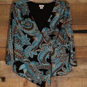 Cato Paisley Print Blouse Size XL